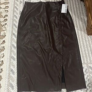 Nine West Dark Brown Pencil Skirt
